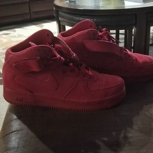 Red Suede Nike Air Force 1